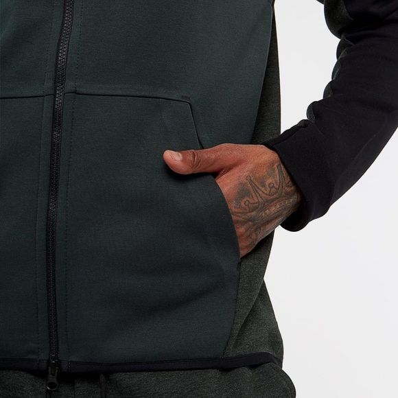 Nike Tech Pack Fleece Windrunner Jacket Hoodie Black Gray Men's Size Small S - Picture 8 of 16